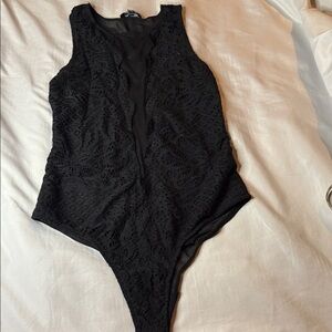 Elegant Black Lace Shapewear Bodysuit